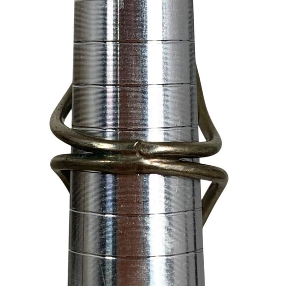 Vintage Mexican Elongated Onyx Sterling Silver Split Band Ring SZ 7, 5.58g - Picture 4 of 6